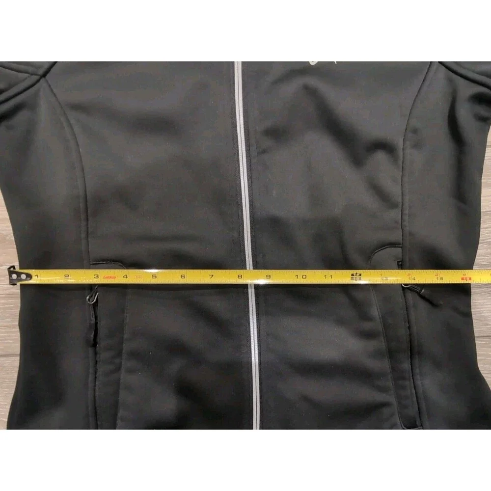 VERTICAL 9 YOUTH FULL ZIP JACKET SIZE LARGE 14  BLACK W/REFLECTIVE LOGO